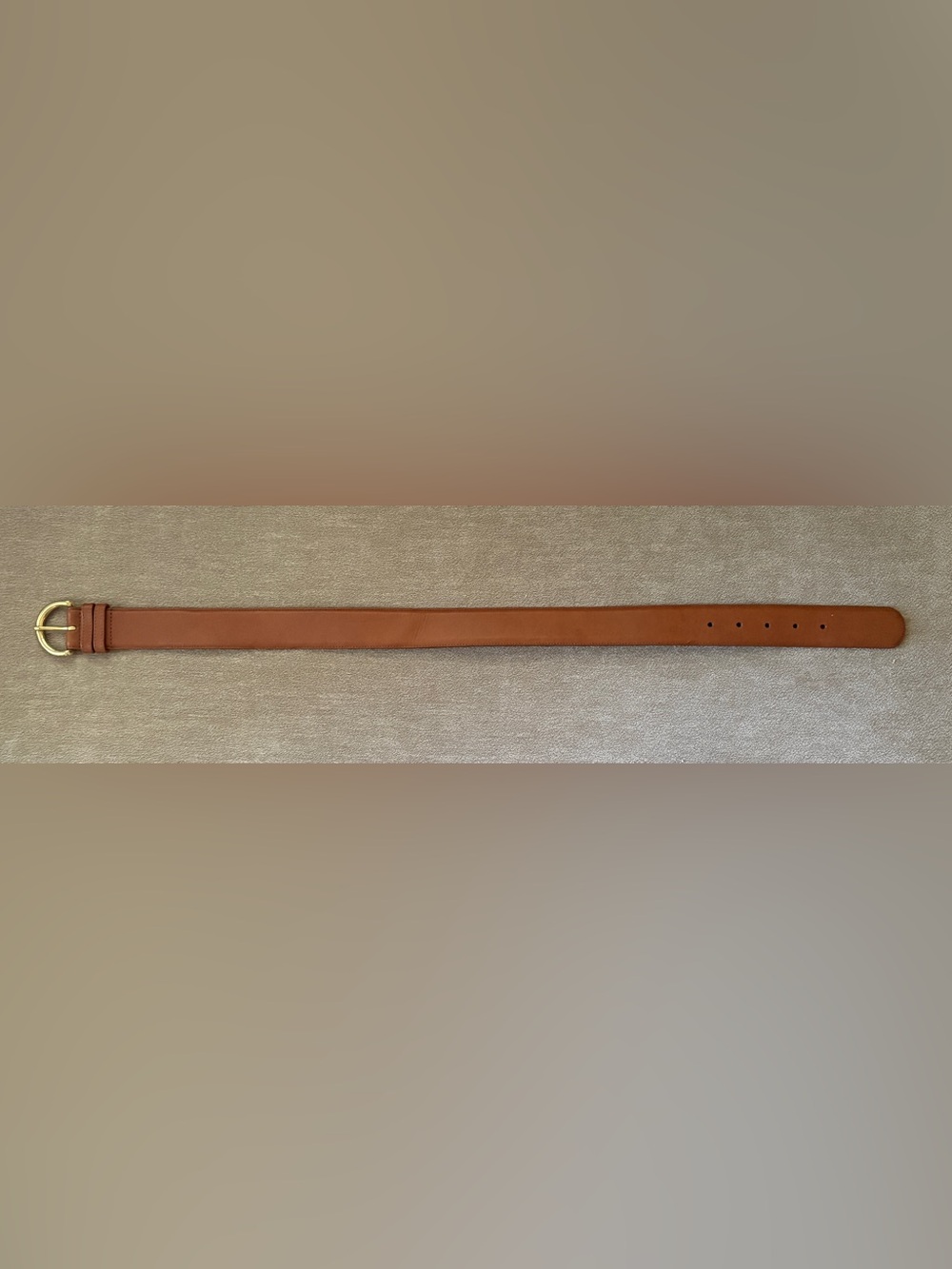 Coach Brown Leather Belt with Gold Buckle